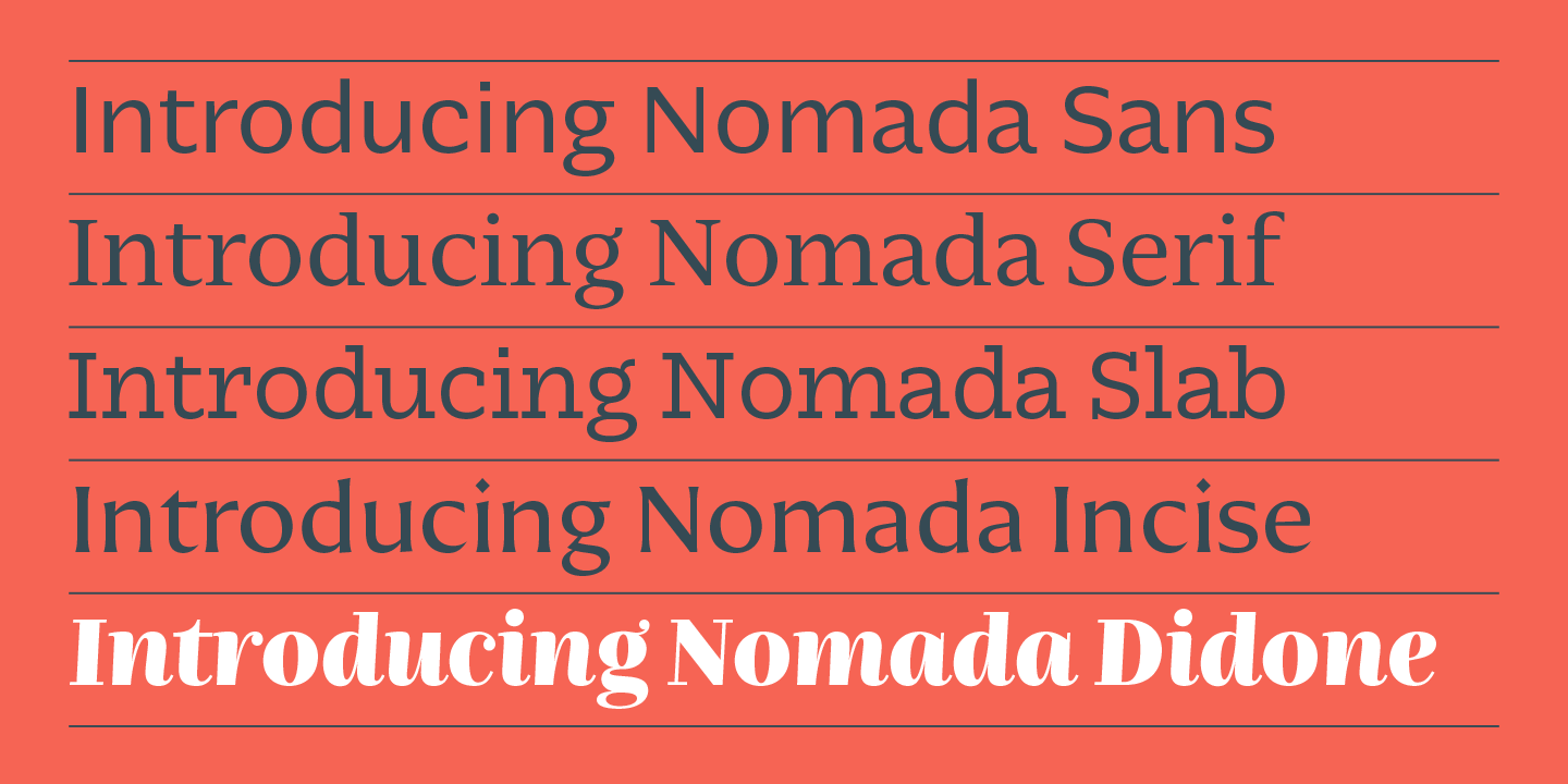 Example font Nomada Didone #5